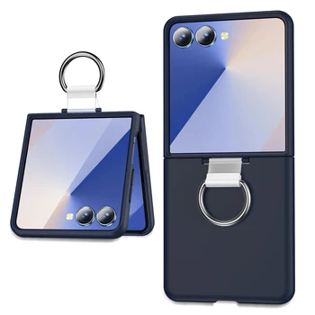 Shockproof Armor With Ring Holder Phone Case For Galaxy Z Flip 7 6 5 4 3 For Samsung Z Flip7 ZFlip7 flip6 5G Hard PC Back Cover 1