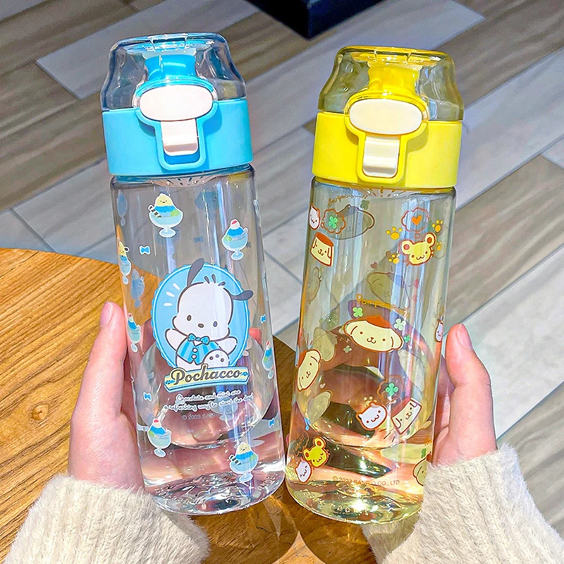 

Sanrio Kawaii бутылка для воды мультфильм аниме стеклянная чашка рукав игрушки для детей бутылка кавайи чашка для воды