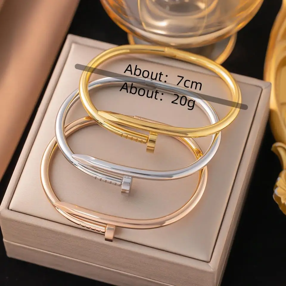 316 Nail Light Titanium Steel Women's Non-fading Bangle Bracelet Multi Functional Jewelry