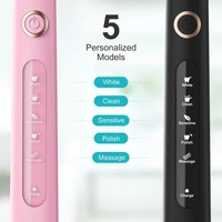 Fairywill Sonic Electric Toothbrush FW-D7 set USB Charge Toothbrushes case for Adult with tooth brush Heads 5 Mode Smart Time 2