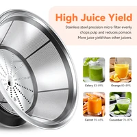 Sejoy Presse-agrumes compact pour fruits, machine d'extraction de jus, fonctionnalités de sécurité multiples, vitesse d'extraction centrifuge réglable 5