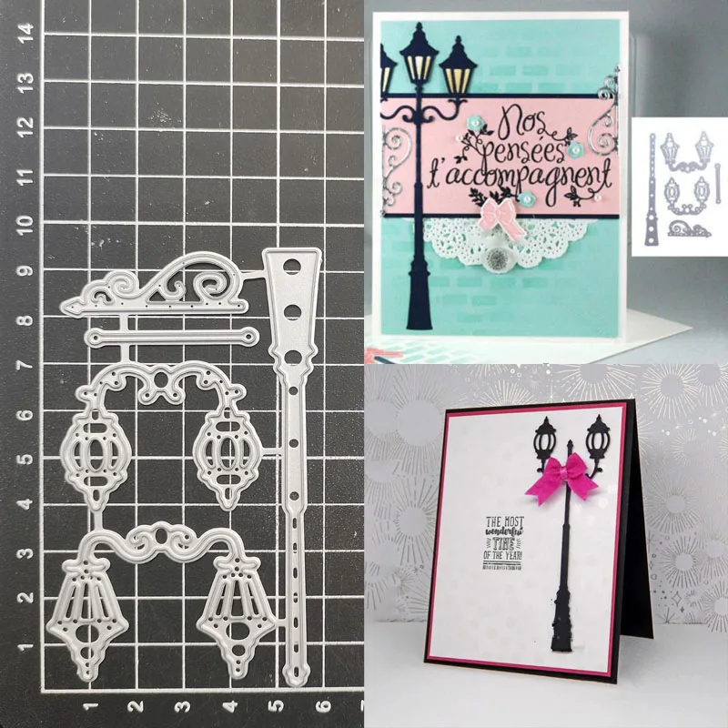 Street Light Metal Cutting Dies Stencil Scrapbook Album Stamp Paper Card Goffratura Decor Craft Knife Mold