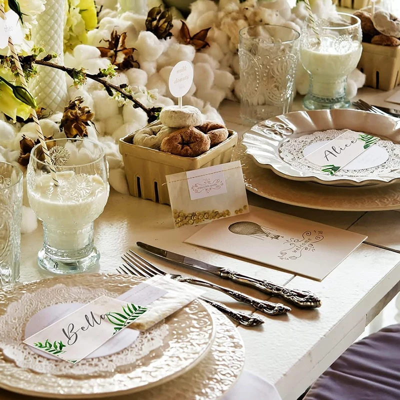 20/50Pcs Clear Acrylic Table Place Card Wedding Supplies Transparent Seating Cards Sign Guest Names Tag Party DIY Decoration