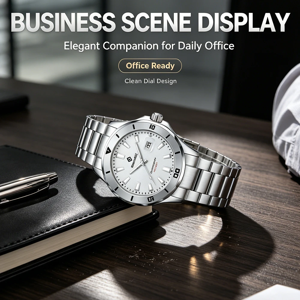 LIGE Luxury Men's Luminous Waterproof Business Watch with Calendar Quartz Movement