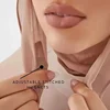 Chiffon Instant Hijab With Bulit-in Magnets Muslim Woman Hijab Solid Color Easy To Wear Shawl Wrap With Undercap Famme Headscarf 5