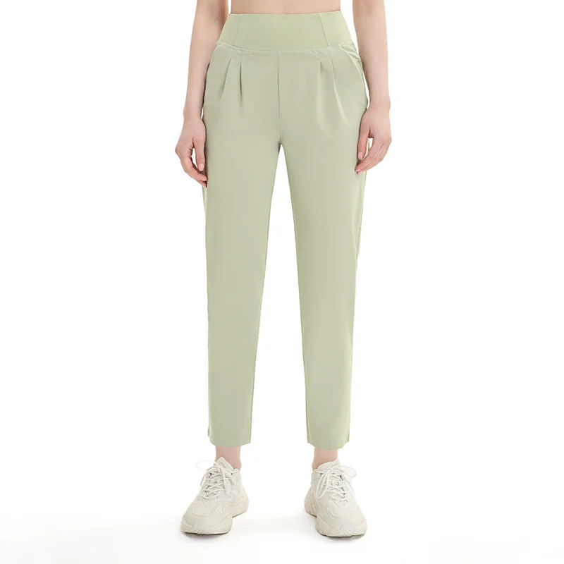 

NCLAGEN Sports Yoga Pants Women's High Waist With Pockets 2022 Workout Bottoms Leisure Straight Leg Fitness Loose GYM Trousers