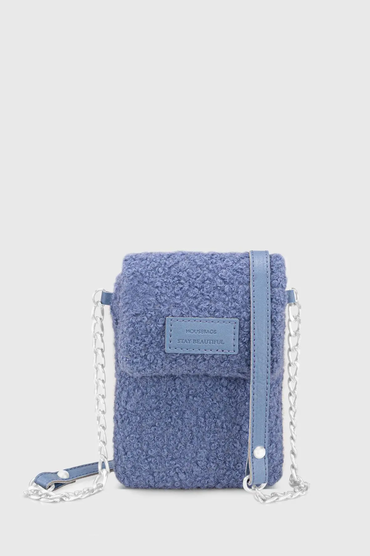 Women's Plush Shoulder Strap Mobile Phone Bag