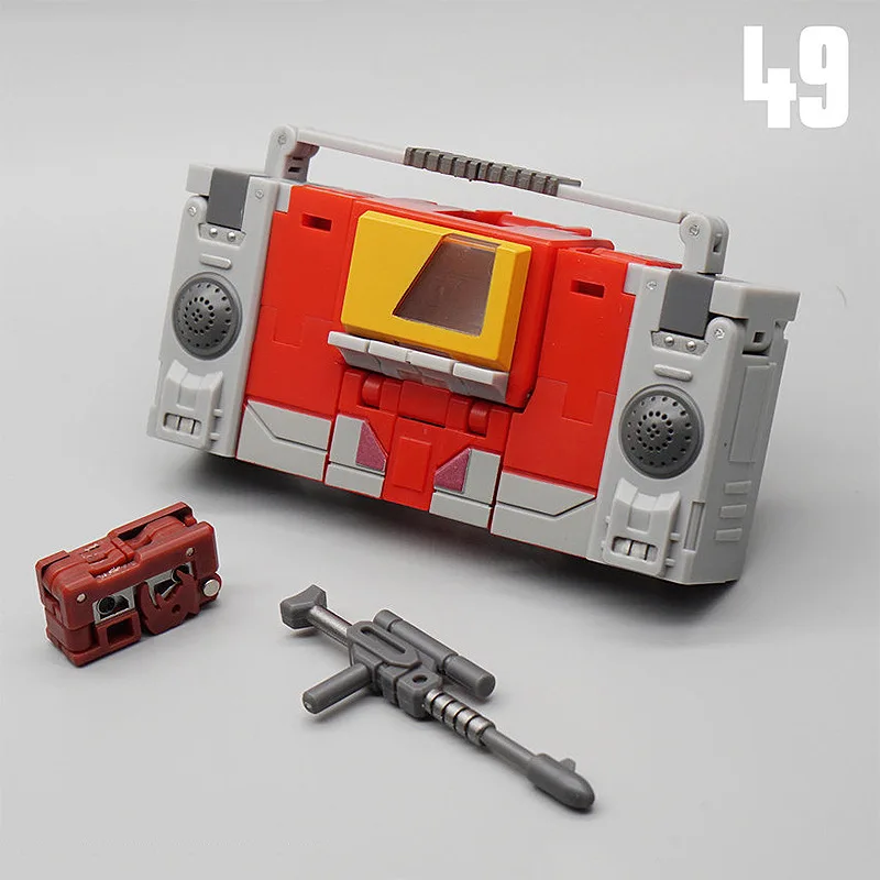 

12cm Mini MFT MF-49 Deformation ABS Model Transformation Recorder Sound Wave Tape Walkman Pocket War Action Figure Robot Toy