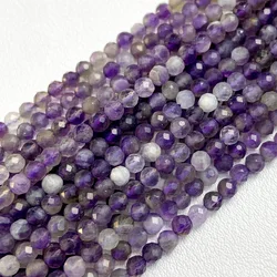 Lapis Lazuli Faceted Round Natural Stone Beads for Jewelry Making - 15 Strands (Amethyst)