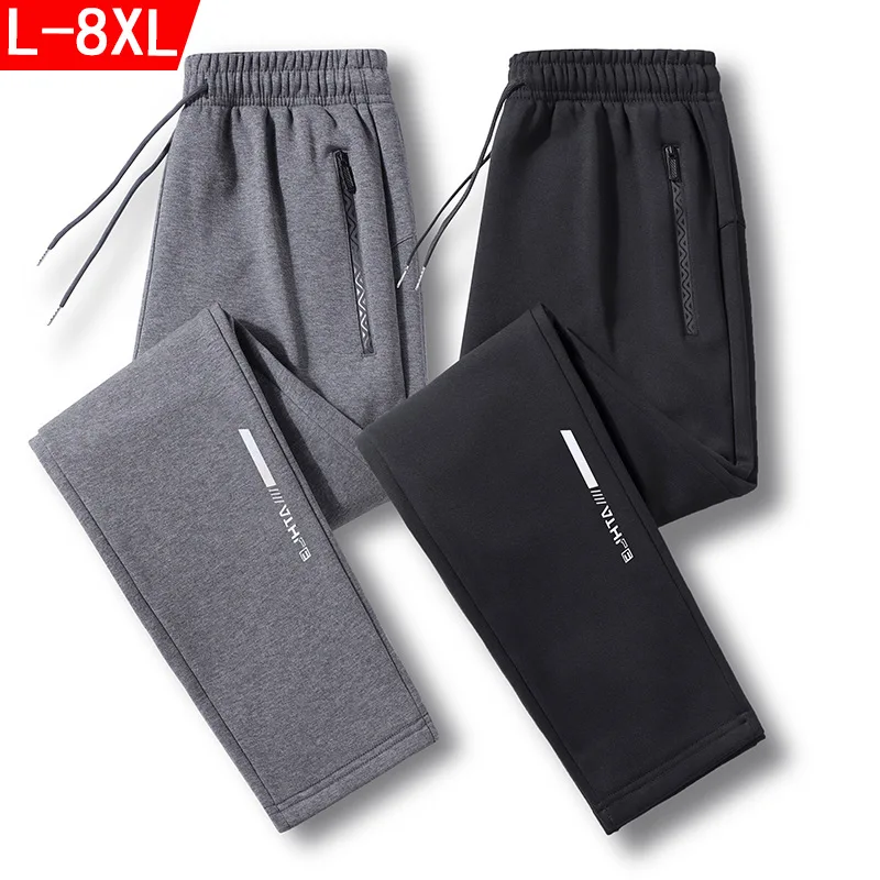 Pantalones deportivos de algodón para hombre, pantalón de chándal  microelástico, holgado, de talla grande, para correr, transpirables, para  las cuatro