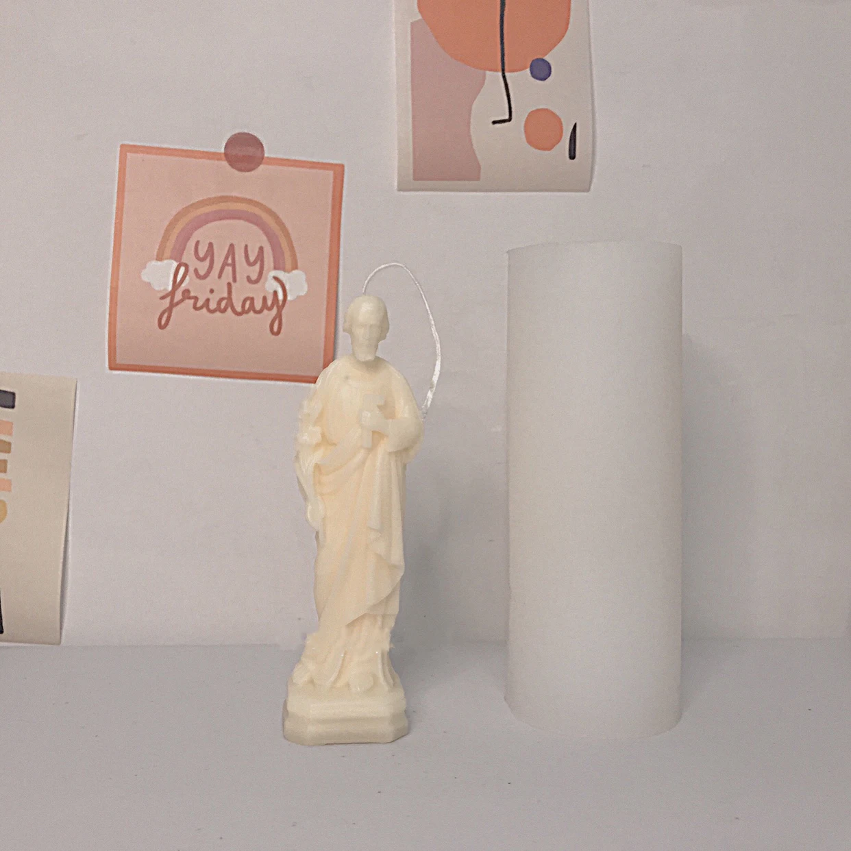 

3D Jesus and Virgin Mary Silicone Mold Portrait Candle Silicone Mold DIY Handmade Soap Model Plaster Mold Home Decoration