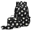 3PCS/Set  Aesthetic Backpack Kid Nylon Colorful Class School Bag for Girls Teenage Youth Backpack Children's School Pencil Cases 1