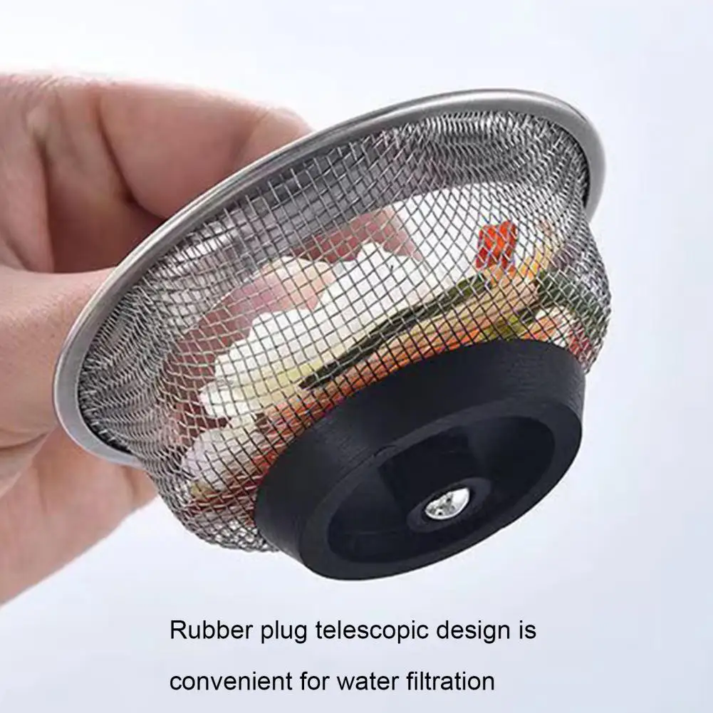 Stainless Steel Sink Strainer Waste Disposer Outfall Strainer Sink Filter Hair Sewer Outfall Kitchen Accessories Kitchen Tool