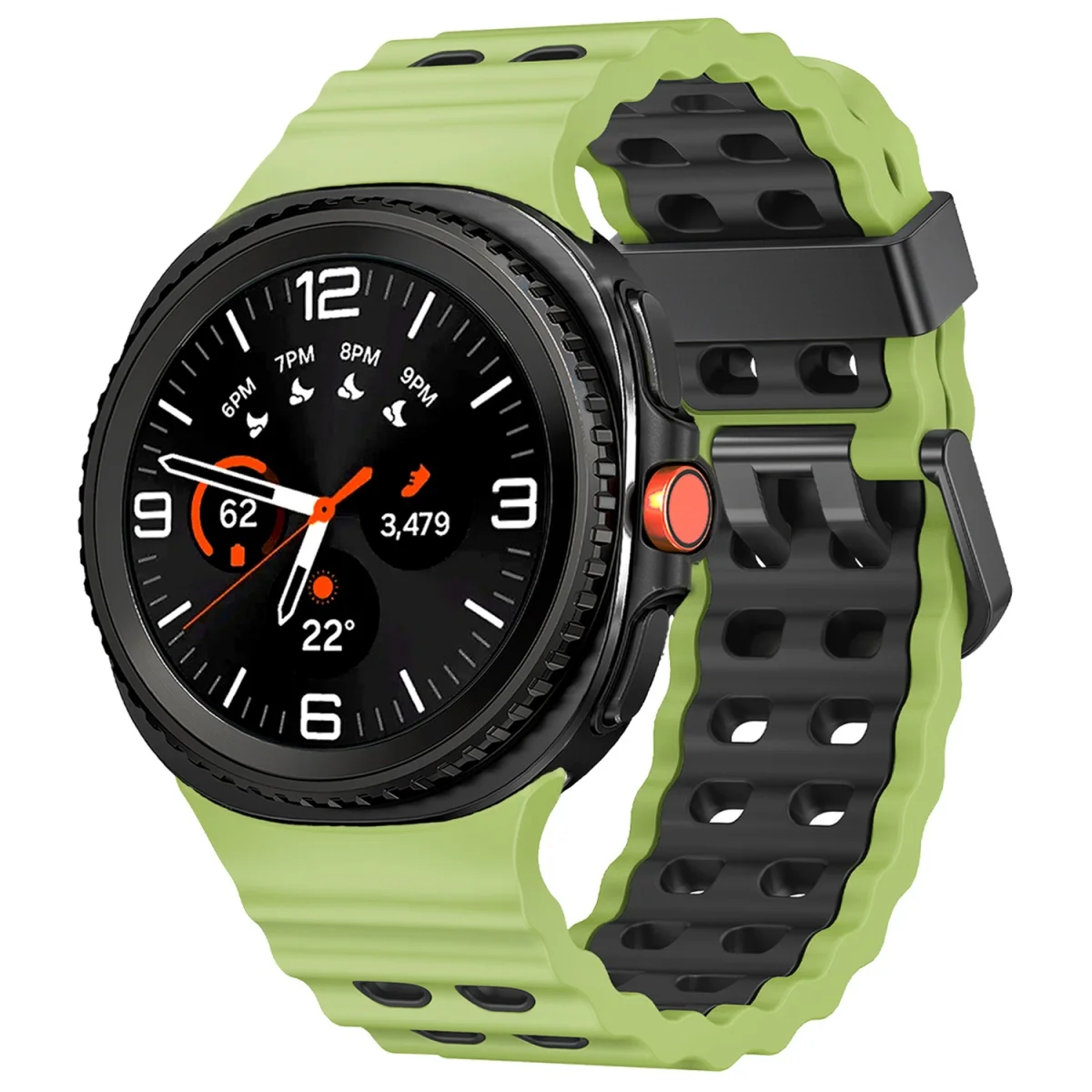 Two-Tone Breathable Marine Silicone Sport Strap