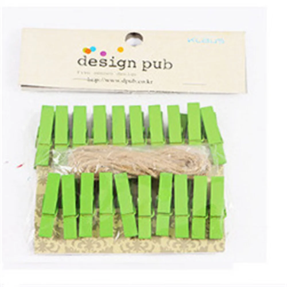 MIUSIE 20/30 Pcs With Box Mini 35mm Wooden Clips Photo Clips Colorful Cloth  Pins DIY Wedding Party Decorative Supplies - AliExpress