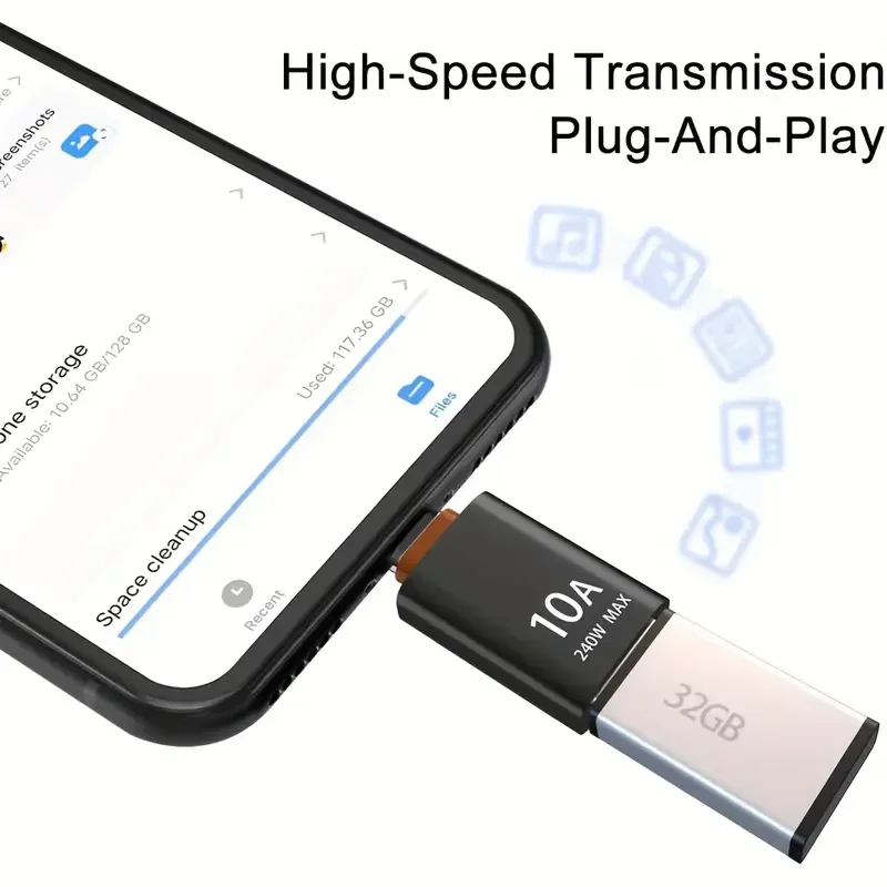 USB Type C to USB Male Converter Fast Charging Adapter