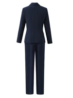 Single-Breasted Notch Lapel Suit Set: Slim-Fit Blazer & Formal Trousers, Minimalist Commuter Style with Elegant Sophistication - Image 2
