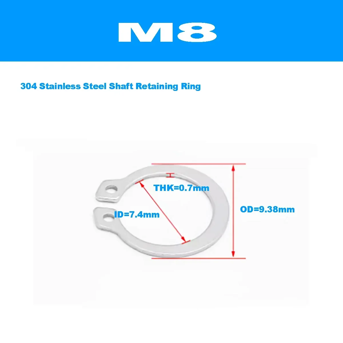 150pcs M8