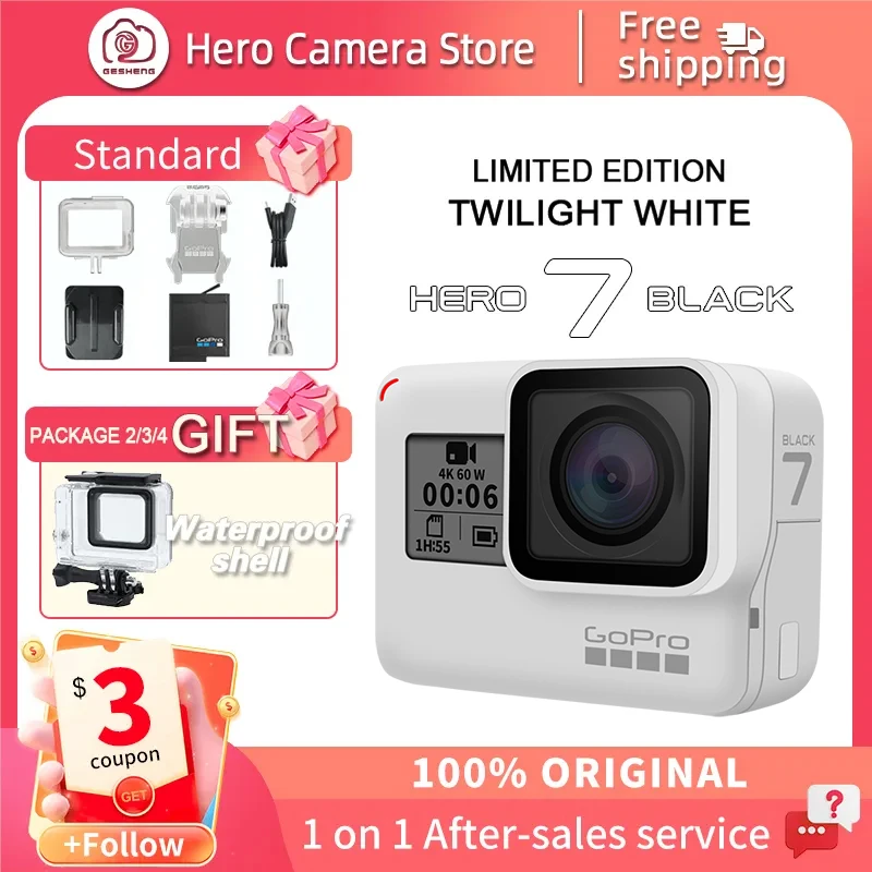 GoPro HERO7 Black Dusk White Action camera 4kfps MP Limited