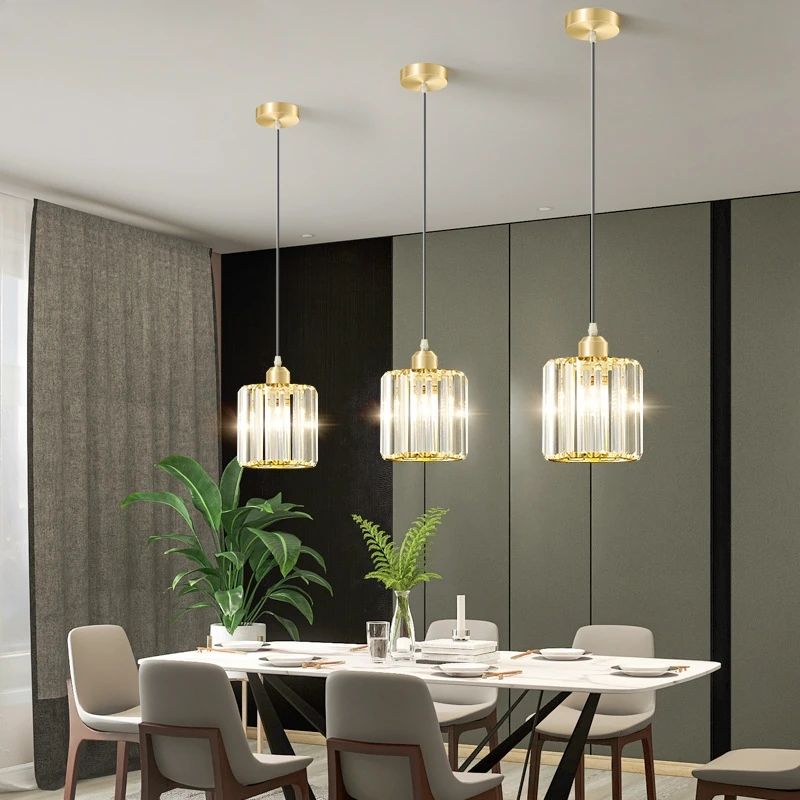 

Modern K9 Crystal Pendant Lights Led Ceiling Lamp Living Dining Room Nordic Chandeliers Aisle Decor Balcony Corridor Fixture