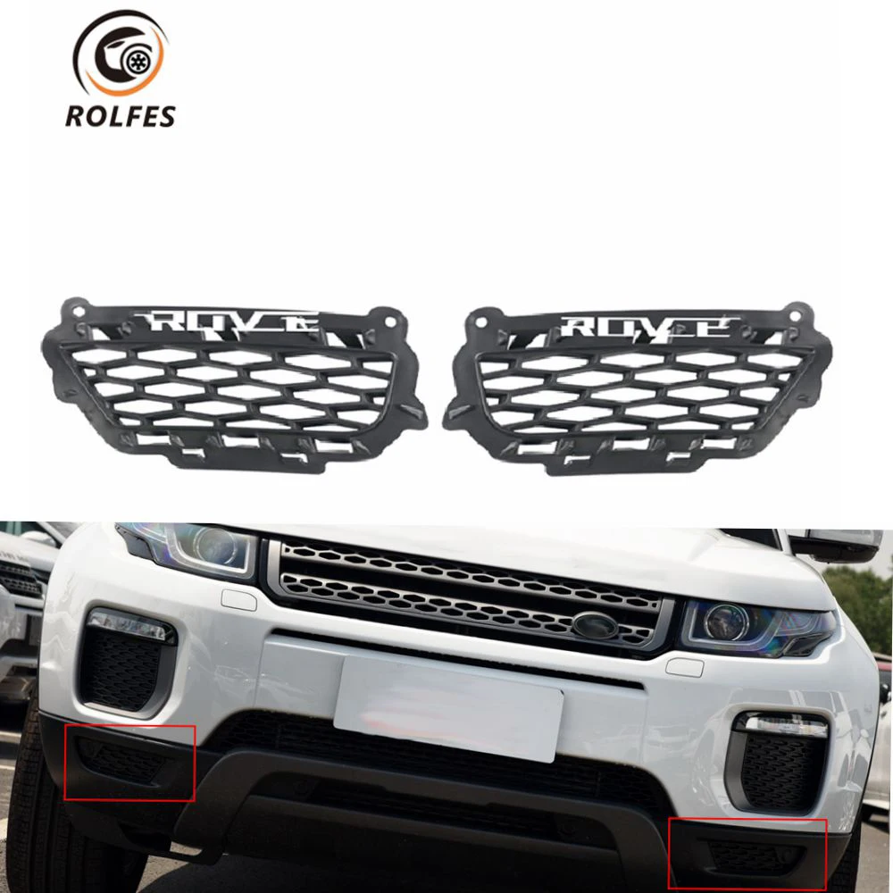 

ROLFES Mesh Under Fog Light Lamp Frame Cover Trim Grille For Rang Rover Evoque 2016 2017 2018 Car Accessories LR079667 LR079666