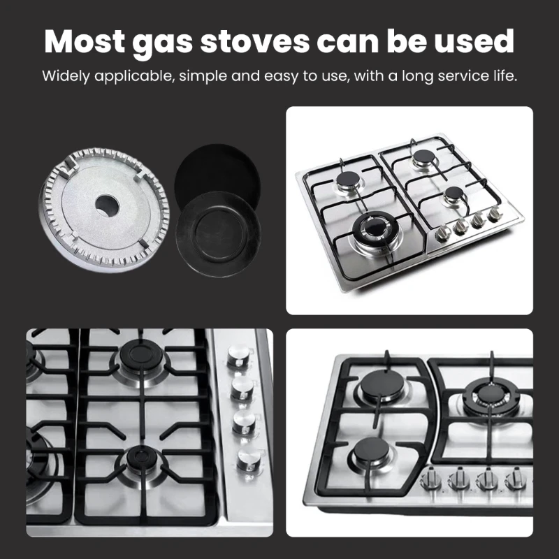 

Stove Burners Lid Set Metal Essential Accessory Burners and Flame Caps