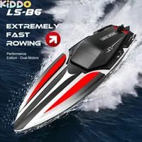 30km/h RC Boat Radio Remote Controlled Mini High Speed Ship with LED Light Palm Boat Water Toy Pool Models Christmas Gifts Kids 1