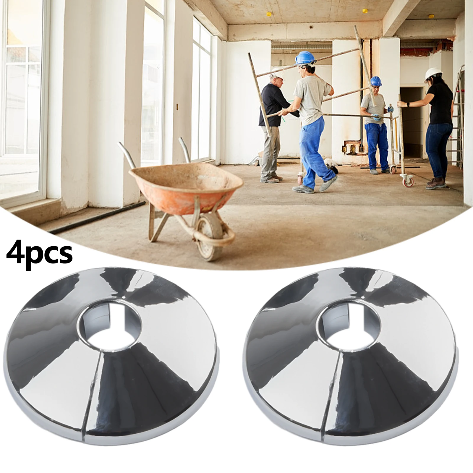 4 stücke 15mm Chrom Farbe Silber Galvanisieren Kühler Rohr Kragen Abdeckung Kunststoff Boden Dekoration Wasserhahn Zubehör – Detail 36