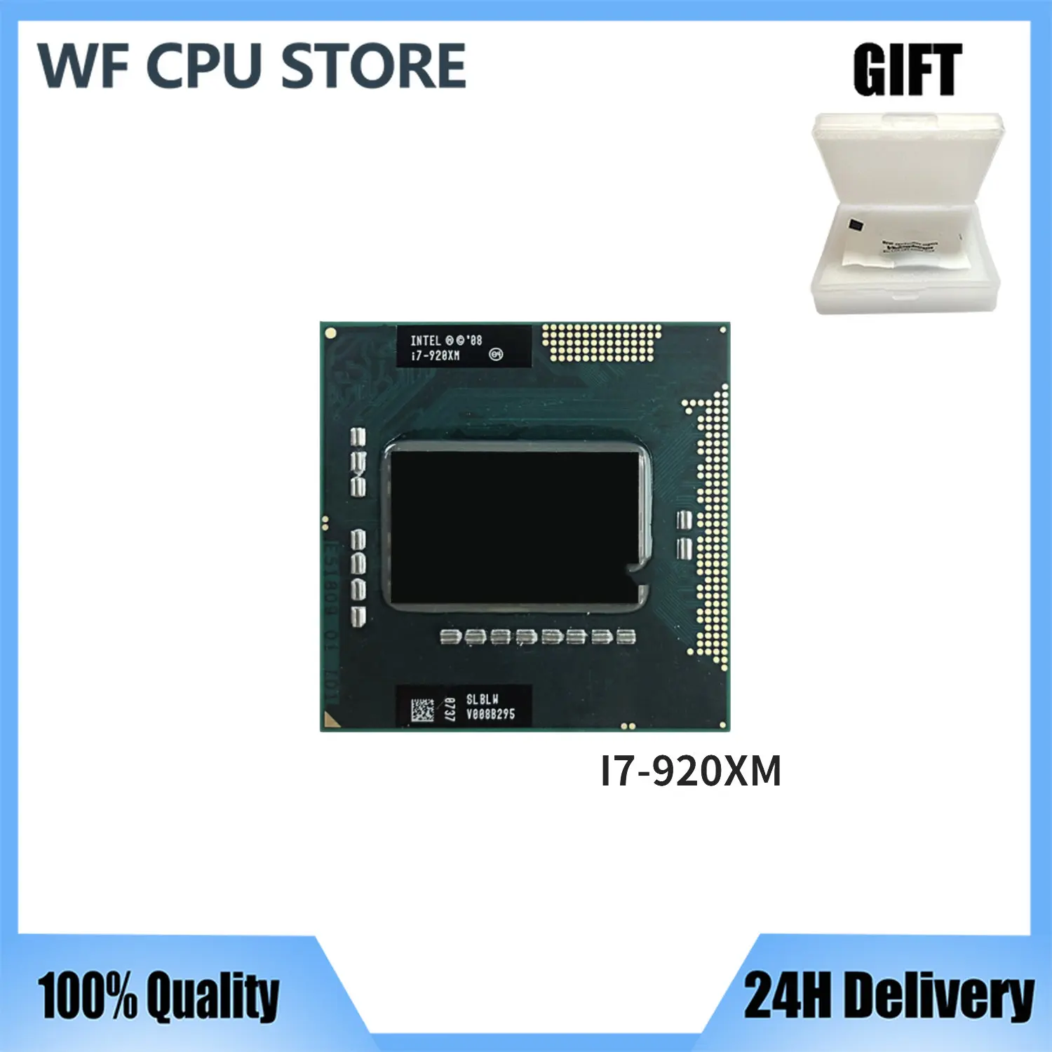 

Intel Core i7-920XM i7 920XM 2.0 GHz Quad-Core Eight-Thread CPU Processor 8M 55W Socket G1 / rPGA988A