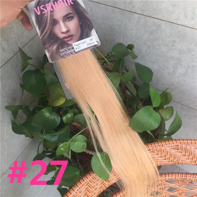 VSR PU Super Human Hair Tape In Extension Hair Style Double Drawn US Strong Adhesive Tape Human Hair Extensions For Salon #27