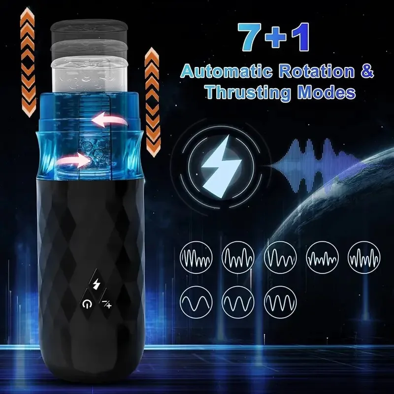 Telescopic Rotation Male Masturbator Vagina Masturbation Equipment Sex Toys for Men Goods for Adults Piston Automatic Mastubator
