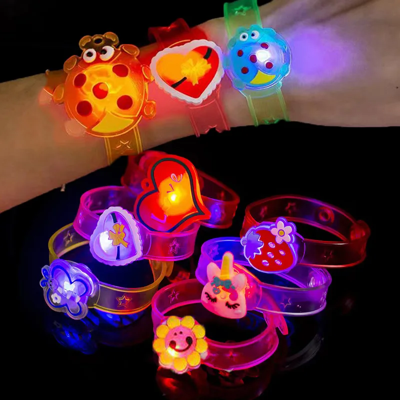 10/20PCS Glowing Bracelets Slap Rings Toy Children Gifts Christmas Party Favor Kids Birthday Gifts Wedding Guests Giveaways Gift 5