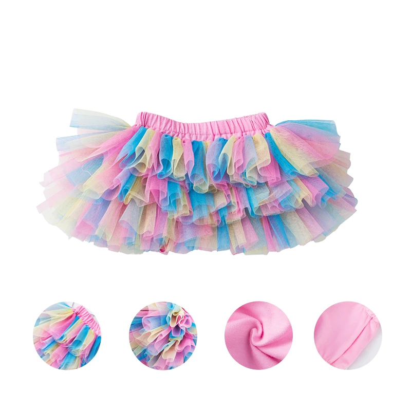 Rainbow Skirts Girls Tutu Rainbow Clothing Toddler Princess Skirt
