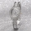 4 PCS Set Luxury Watch Women Necklace Earrings Rhinestone Fashion Wristwatch Female Casual Ladies Watches Bracelet Set Cloc 3