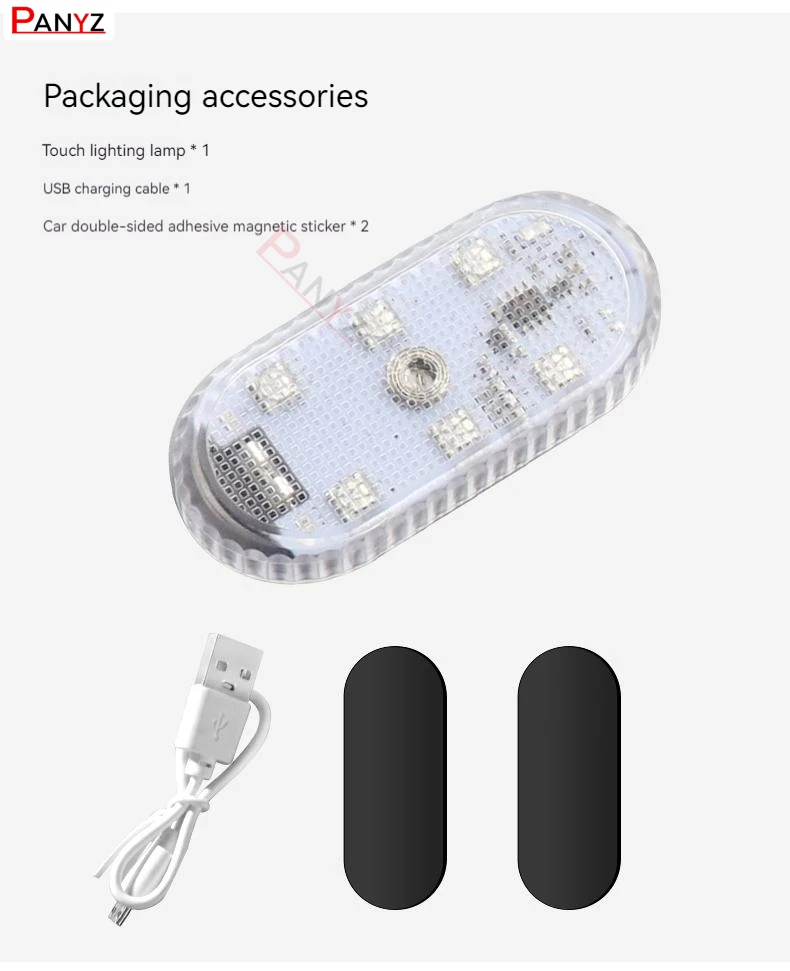New Car Flexible LED Lightin LED Light Wireless Touch Lights With Magnet USB Rechargeable For Door Foot Trunk Car Interior Light led car lights,car interior lamp,led interior lights,led car decoration lamp,car ambient lights,led lights