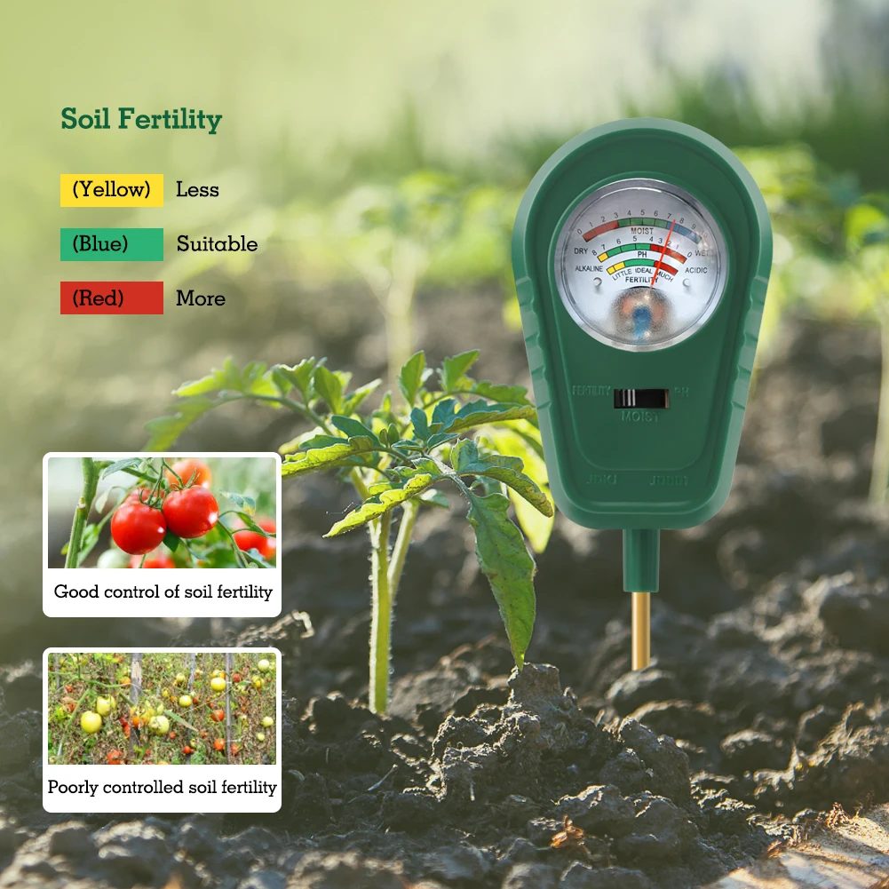 3-in-1 PH Meter Sunlight Gardening Flower Soil Moisture Sensor Meter Plants  Acidity Humidity Monitor Detector Hygrometer M4YD - AliExpress