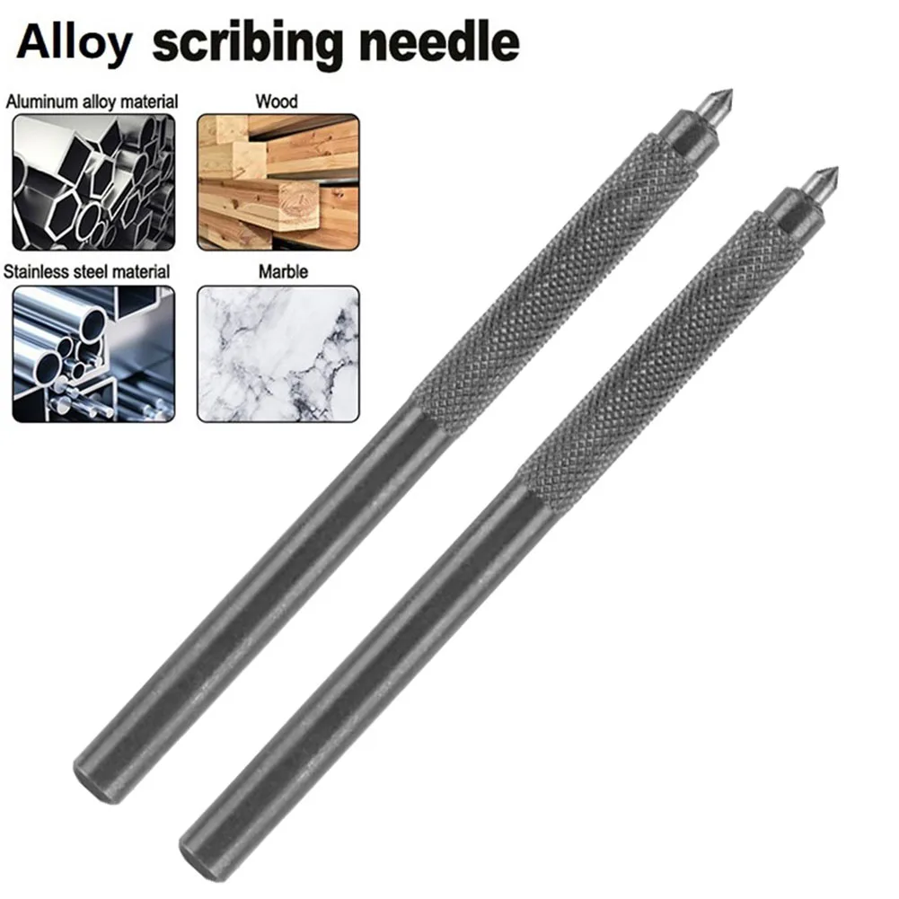 

2 Pcs Diamond Glass Tile Cutter Carbon Steel Scriber Pen Hard Metal Lettering Pen 12cm For Construction Marking Manual Tools