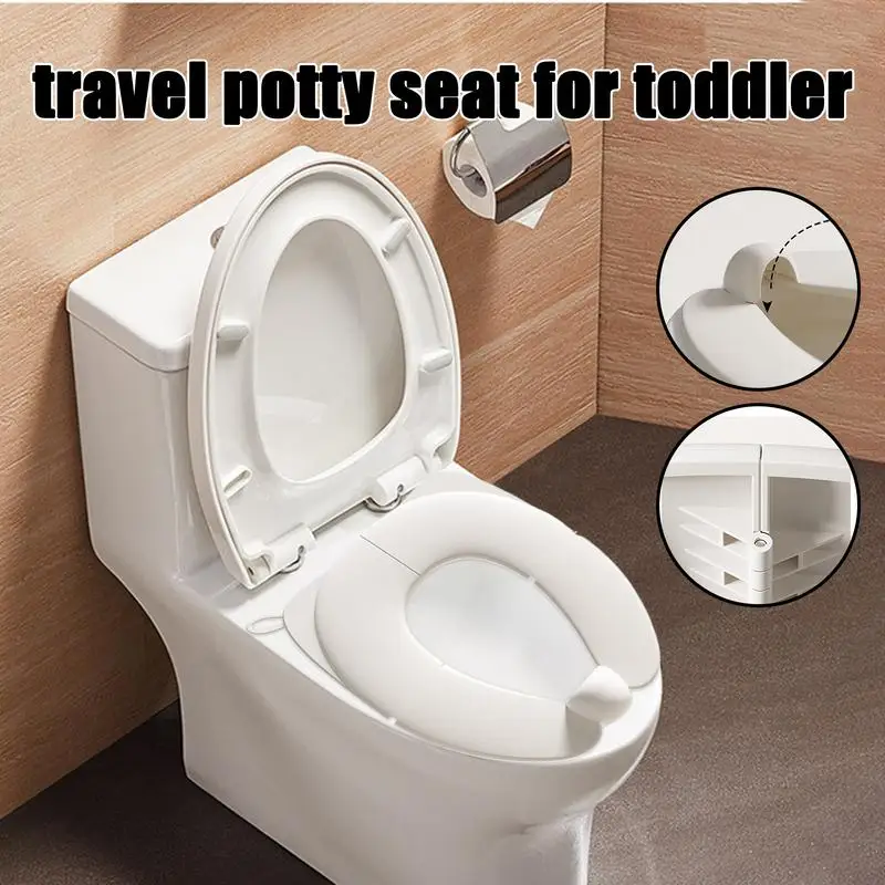 Folding Potty Seat For Toddler Portable Potty Seat Portable Non-Slip Design Toilet Cover For Toddler Baby Kids And Children