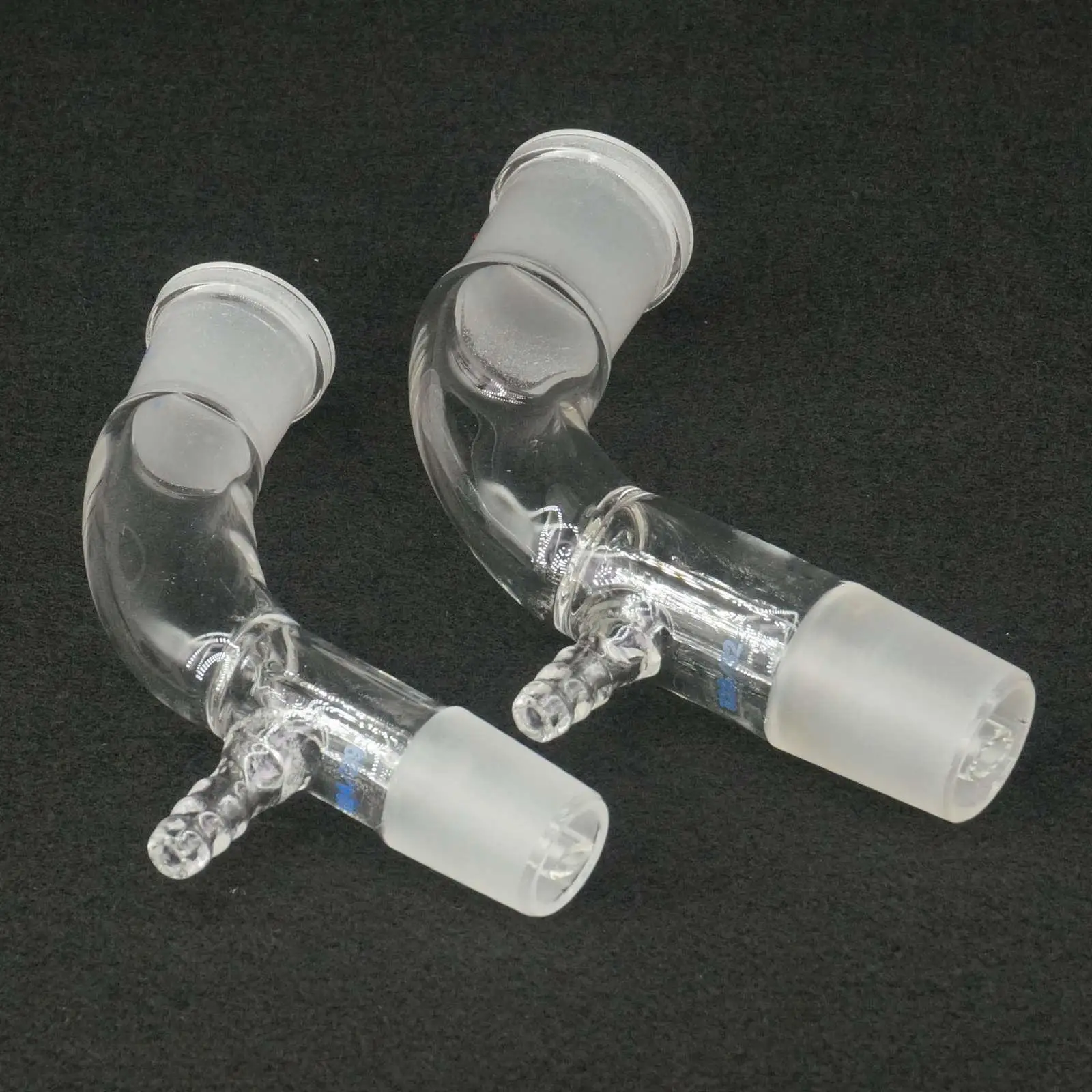 Joints Borosilicate Glass Vacuum Receiver Adapter 105 Degree Bend 10/19 12/20 14/23 19/26 24/29 29/32 lab glass supplies,lab glass adapter