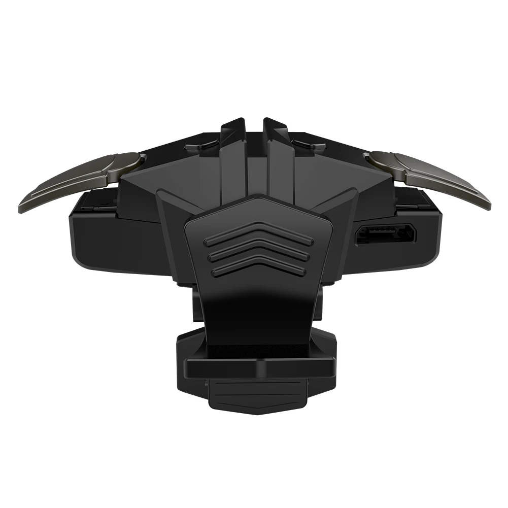 1/2pcs RGB/Mechanical 4 Finger Mobile Gaming Trigger for PUBG Mobile Game Joystick Trigger Aim Trigger Button for Mobiles Phones