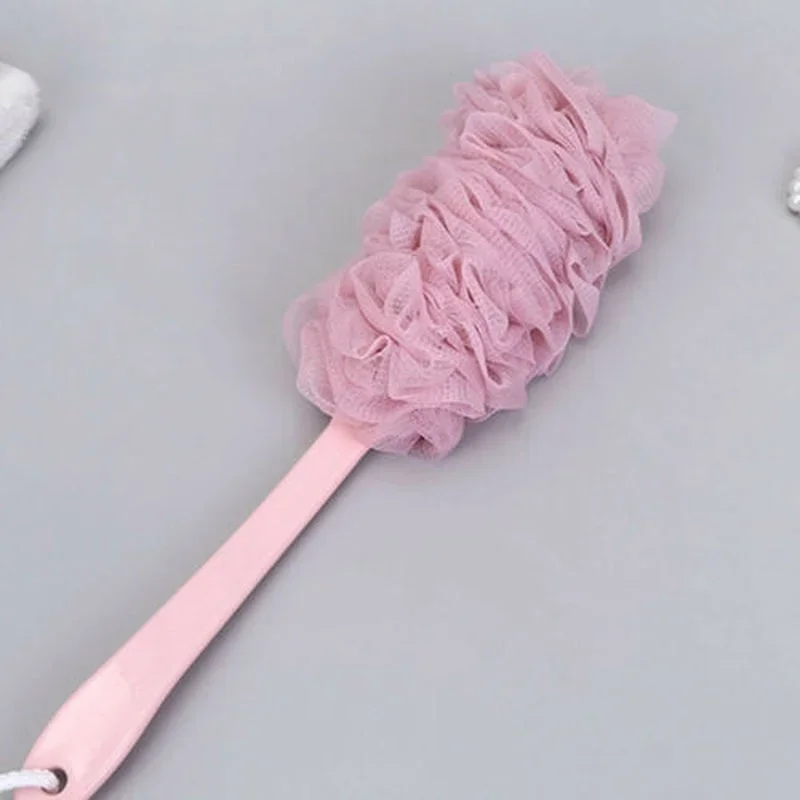 Long Handled Bath Flower Large Bath Rub Back Ball Adult Baths Rub Soft Net Baths Brush Household Cleaning Small Tool Wholesale