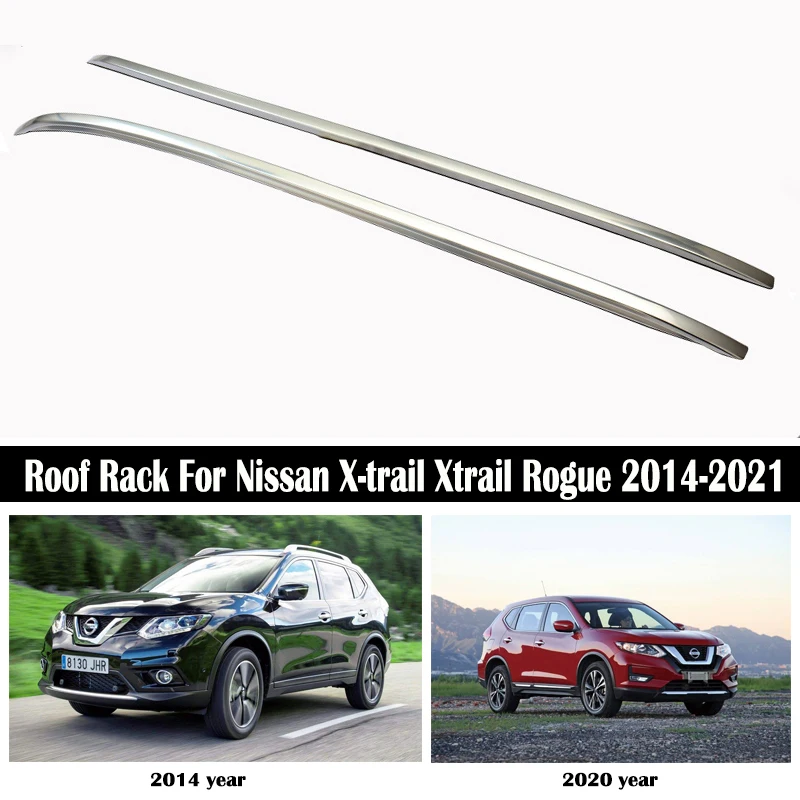 

Roof Rack For Nissan X-trail Xtrail Rogue 2014-2020 Rails Bar Luggage Carrier Bars top Cross bar Rack Rail Boxes Aluminum alloy