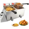1700W 120V 26L Large Capacity Stainless Steel Countertop Kitchen Frying Machine with Basket & Lid 2