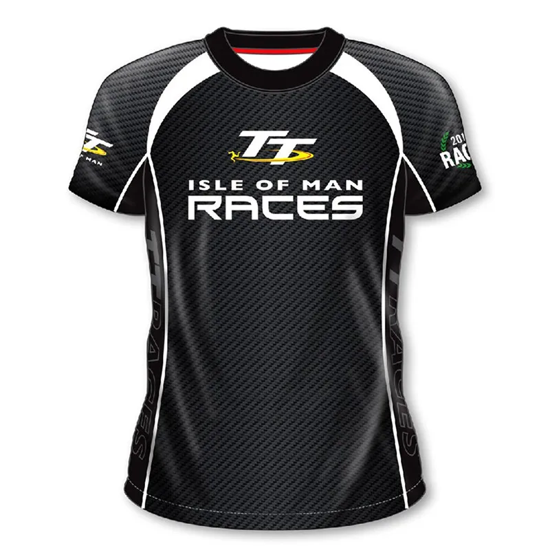 

Isle of Man Tt 3d T_ Shirts Photo Printing Fashion Racing T-shirt Fashion Street Clothing Women's Sports Size Large