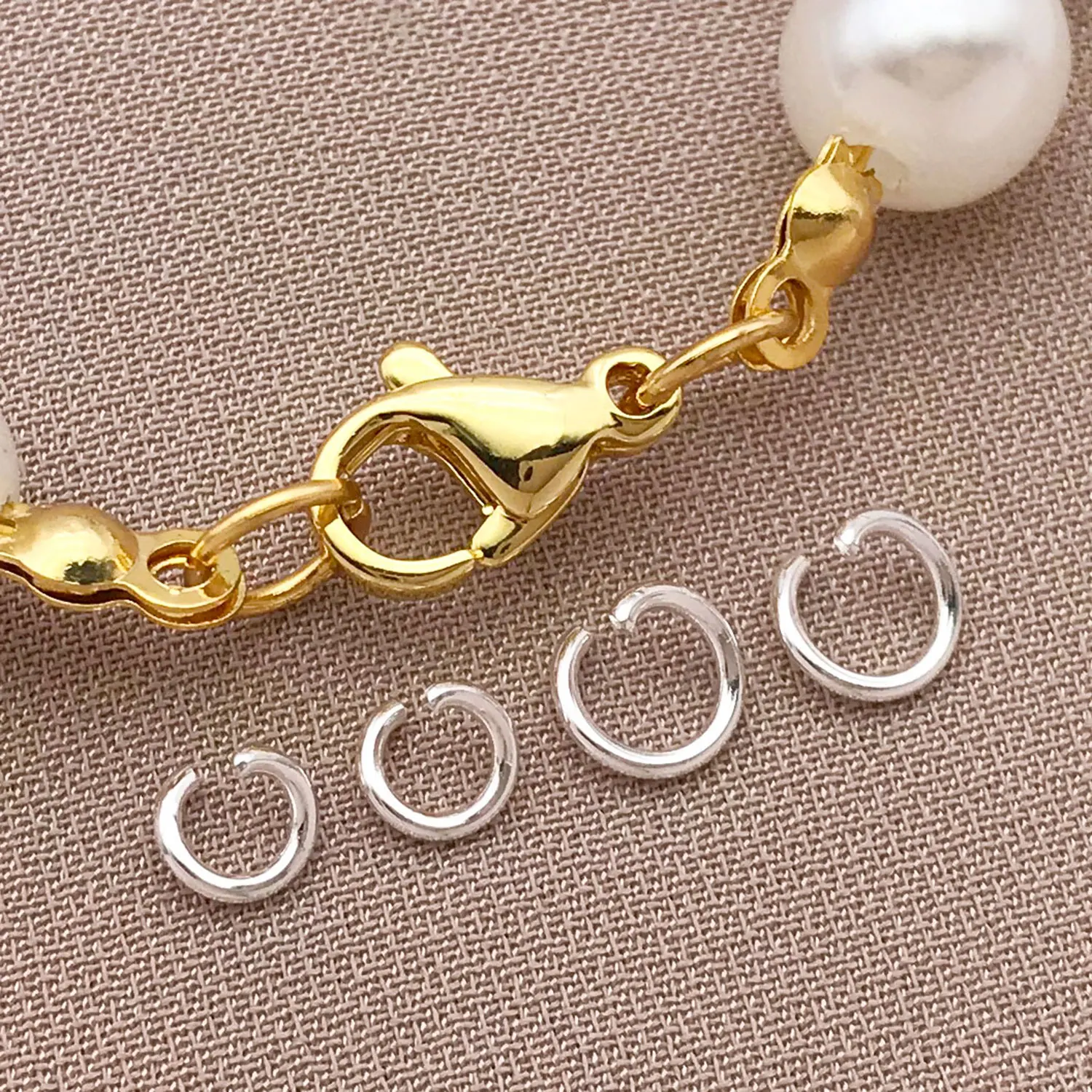 200 Stück 4/5 mm 18 Karat vergoldet SilveryOpen Biegeringe Verbinder für DIY Schmuckherstellung Halsketten Ohrringe Erkenntnisse Accessoires – Detail 3