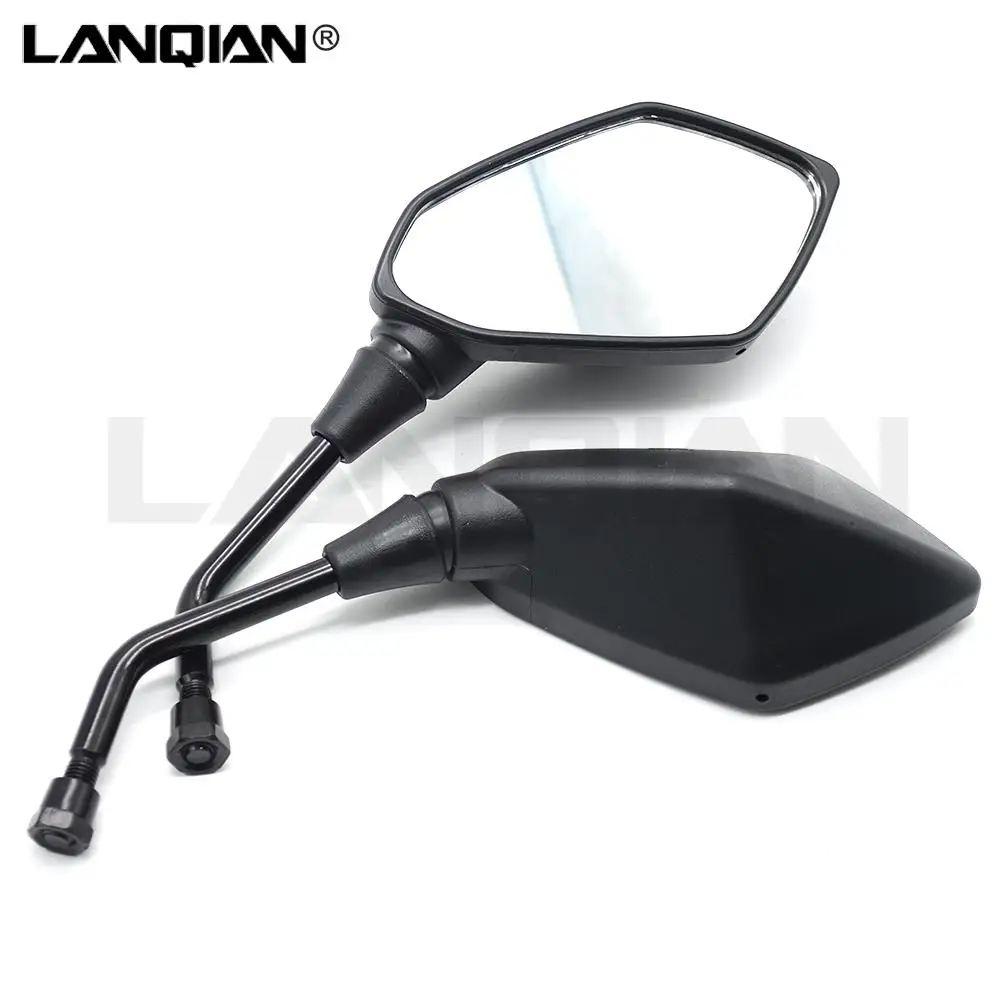 

Motorcycle Mirror Universal Motorbike Replacement Parts Rear View Mirrors 10/8mm On Sales Big Size Glass For Honda kawasaki