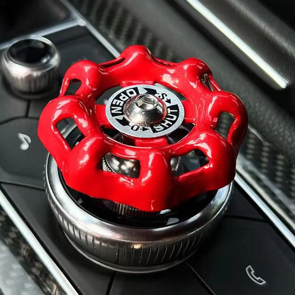 Fun Car Center Valve Decoration Car Interior Shift Knob Cover Gear Industrial Valve Switch Sticker One Click Start Button