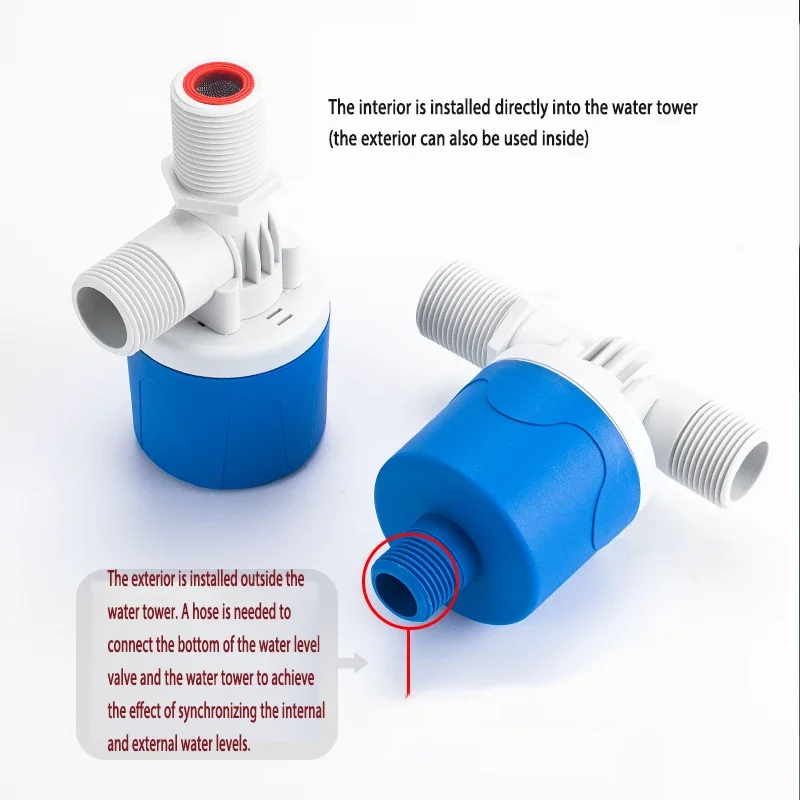 Water Level Control Valve Internal Type Fully Automatic Float Valve Environmental Protection Nylon Safe For Solar Water Heaters (3/4