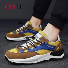 

CYYTL Men's Running Shoes Fashion Sports Tennis Walking Casual Students Breathable Sneakers Platform Non Slip Outdoor Trainers