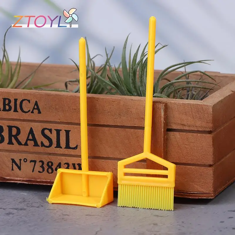 

5pcs/set 1:12 Dollhouse Miniature Shovel Broom Model Doll House Decor Accessories Kids Toys